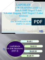 Presentasi Laporan On The Job Training 2 (Ojt 2)