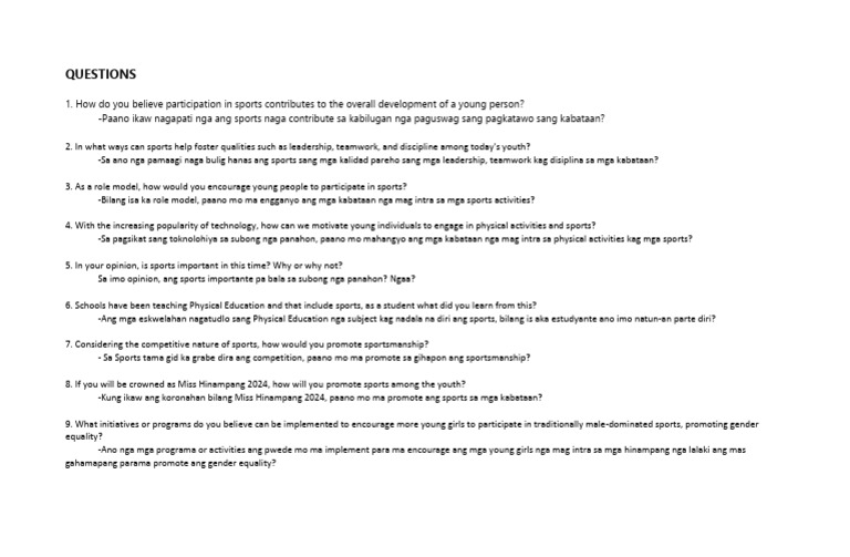 Questions 1 | PDF