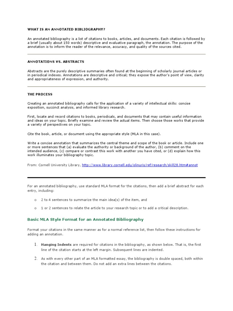 Annotated bibliography example apa image