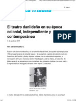 El Teatro Danlideño en Su Época Colonial, Independiente y Contemporánea - Diario La Tribuna