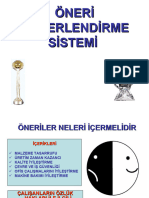 Öneri Değerlendirme Sistemi