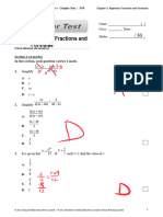 Algebraic Fractions and Formulae: Name: Class: Date: Marks