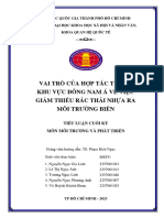 VAI TRÒ CỦA HỢP TÁC TRONG KHU VỰC ĐÔNG NAM Á VỀ VIỆC GIẢM THIỂU RÁC THẢI NHỰA RA MÔI TRƯỜNG BIỂN