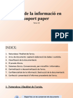 Tema 10 - Arxiu de La Informació en Suport Paper