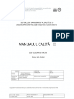 Manualul Calită Ii: Universitatea Tehnică de Construcții, București Sistemul de Management Al Calității Ii