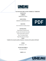 Análisis de La Normativa Jurídica, Funciones y Estructura de Los Poderes Del Estado