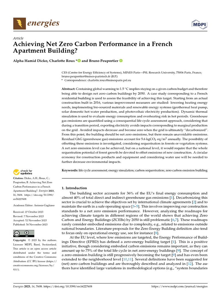 Photo inspiration: Picture Idea: 2023 France Achieving Net Zero Carbon Performance In A French