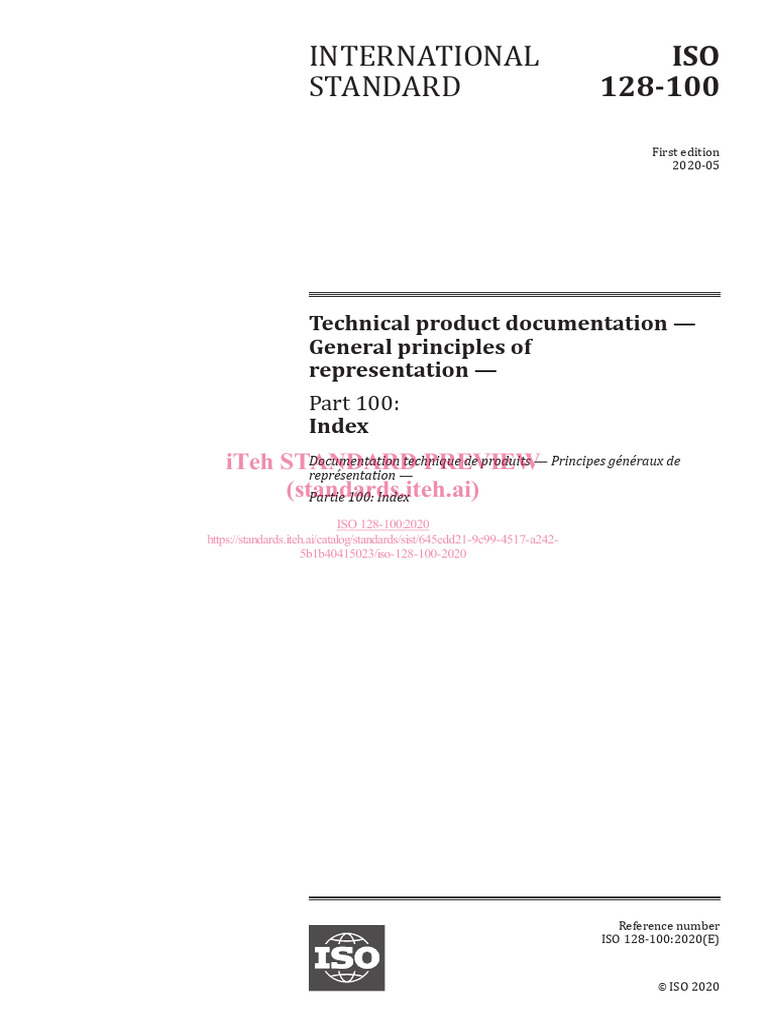 Iso 128 100 2020 | PDF | International Organization For Standardization ...