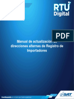 Manual Actualizacion de Direcciones Alternas Registro Importadores PDF