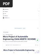 AUTOMOBILE Micro Project of Automobile Engineering 22656 MSBTE I SCHEME - MSBTE MICRO PROJECTS