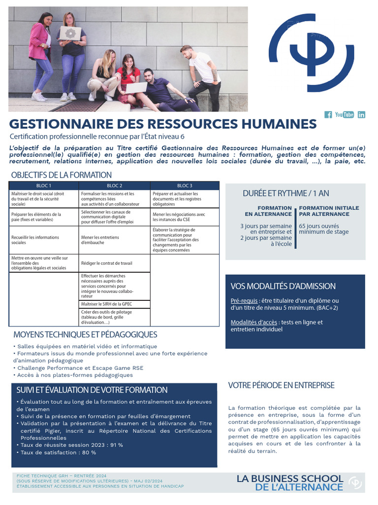 Formation Gestionnaire RH à Rennes | PDF | Gestion des ressources ...