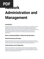 Network Administration and Management