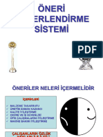 Öneri Değerlendirme Sistemi