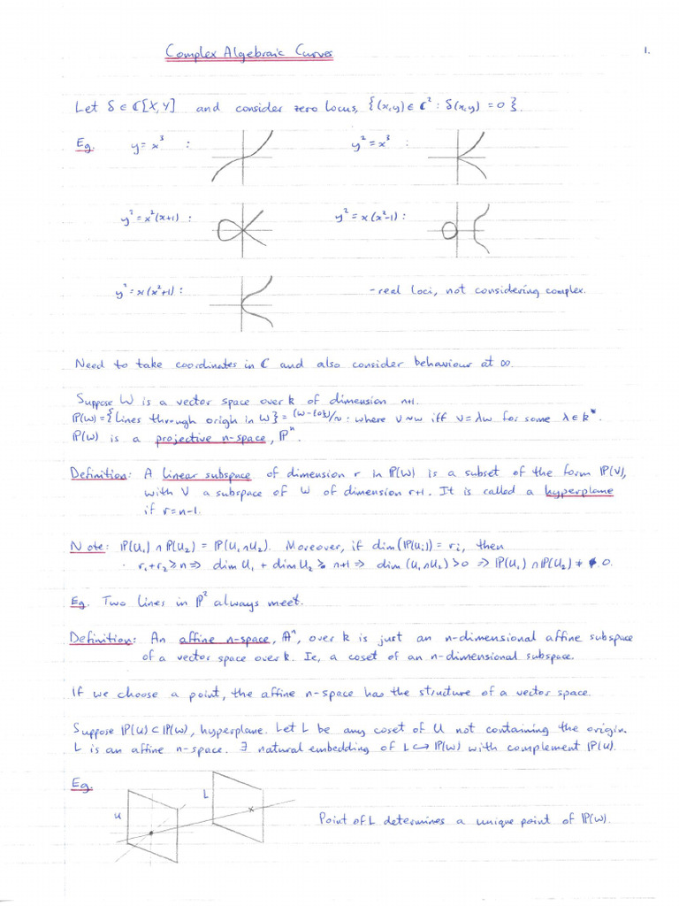 Complex algebraic curves short notes pdf