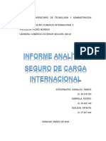 Informe Analítico Seguro de Carga Internacional