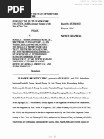 Trump Notice of Appeal in Engoron Case