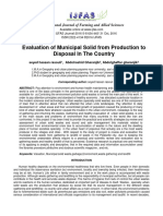 Evaluation of Municipal Solid From Production To Disposal in The Country