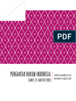 Pengantar Hukum Indonesia, 31 Agustus 2023