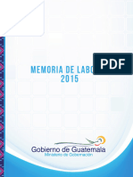 Memoria de Labores MINGOB 2015