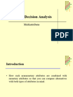 Decision Analysis: Multiattribute