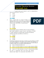 INCOME TAX Examiner Favorite Question Session 3 Without Answer