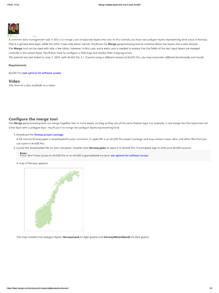 Merge Multiple Layers Into One - Learn ArcGIS | PDF