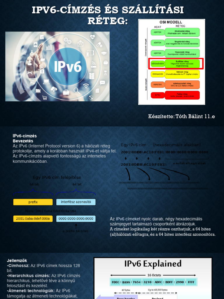 Tóth Bálint 11.E - IP-címzés És Szállítási Réteg | PDF