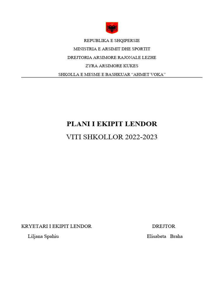 Ekipi Lendor 2022-2023 | PDF