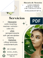 Póster Salón de Belleza Servicios Orgánico Amarillo y Verde