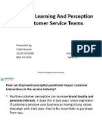 Enhancing Learning and Perception in Customer Service Teams