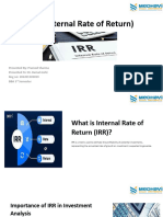 IRR (Internal Rate of Return)