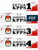 Papan Nama Meja KPPS