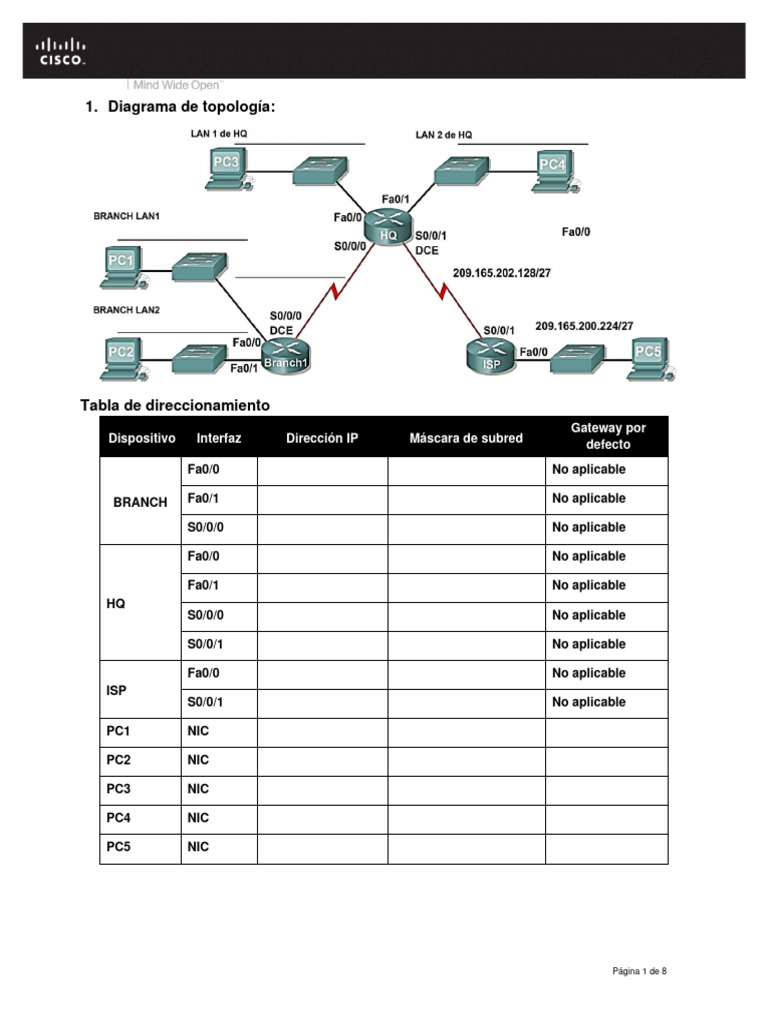 Diseño y Configuración de Red VLSM | PDF | Enrutador (Computación ...