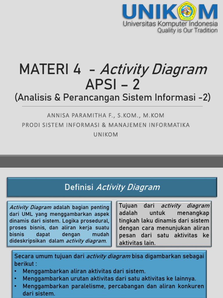 Activity Diagram Untuk Mahasiswa Si Pdf