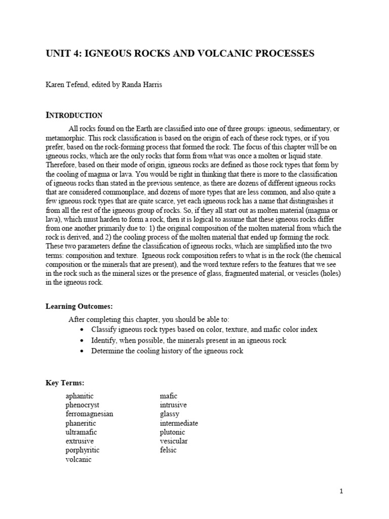 Igneous Rocks: Formation and Classification | PDF | Igneous Rock | Magma