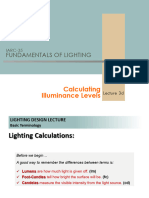 Lecture (3d) - Calculating Illuminance Levels