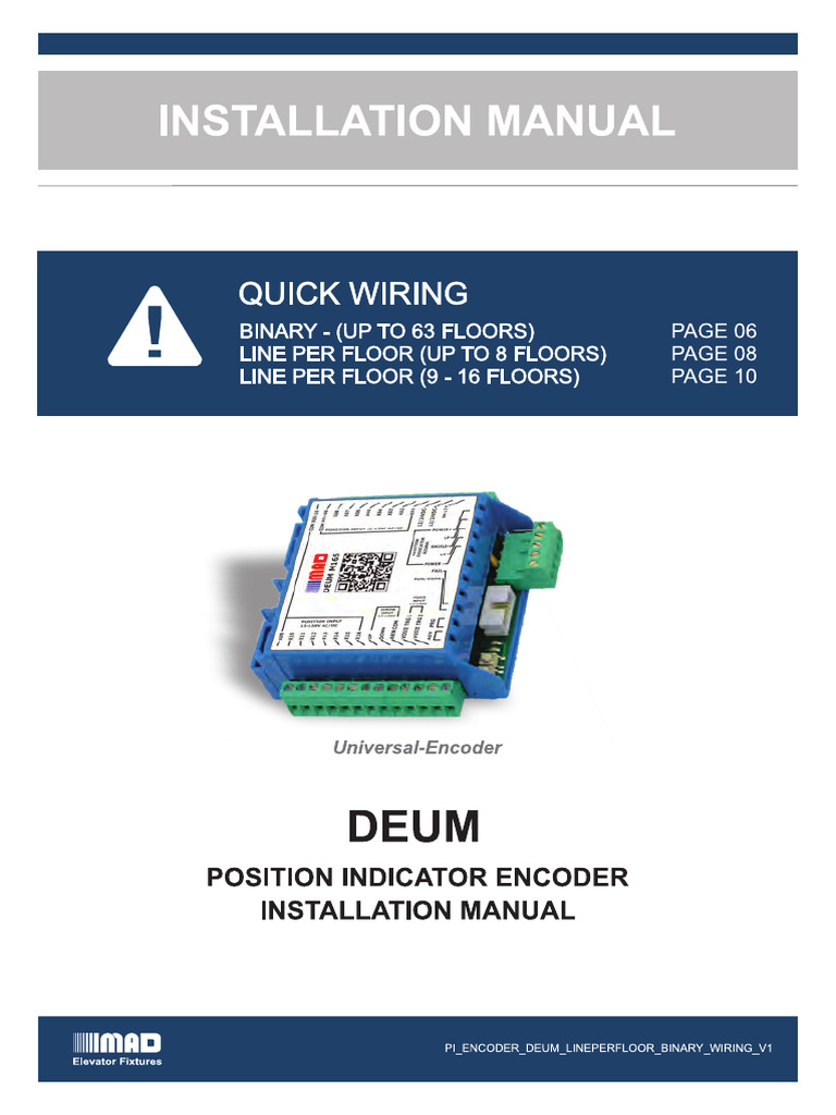 Pi Encoder Deum m16 Line Per Floor Binary Wiring v4 Web | PDF