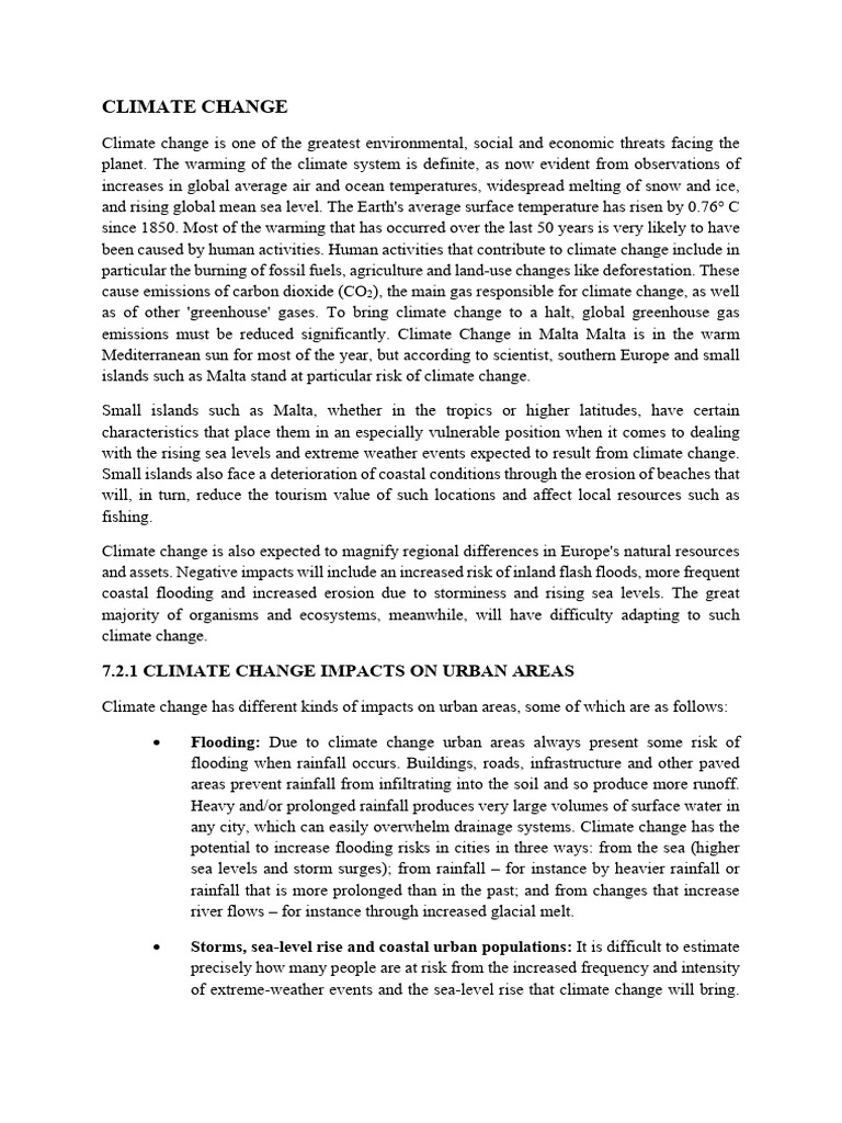 Climate Change And Global Warming Pdf