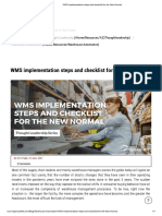 WMS Implementation Steps and Checklist For The New Normal