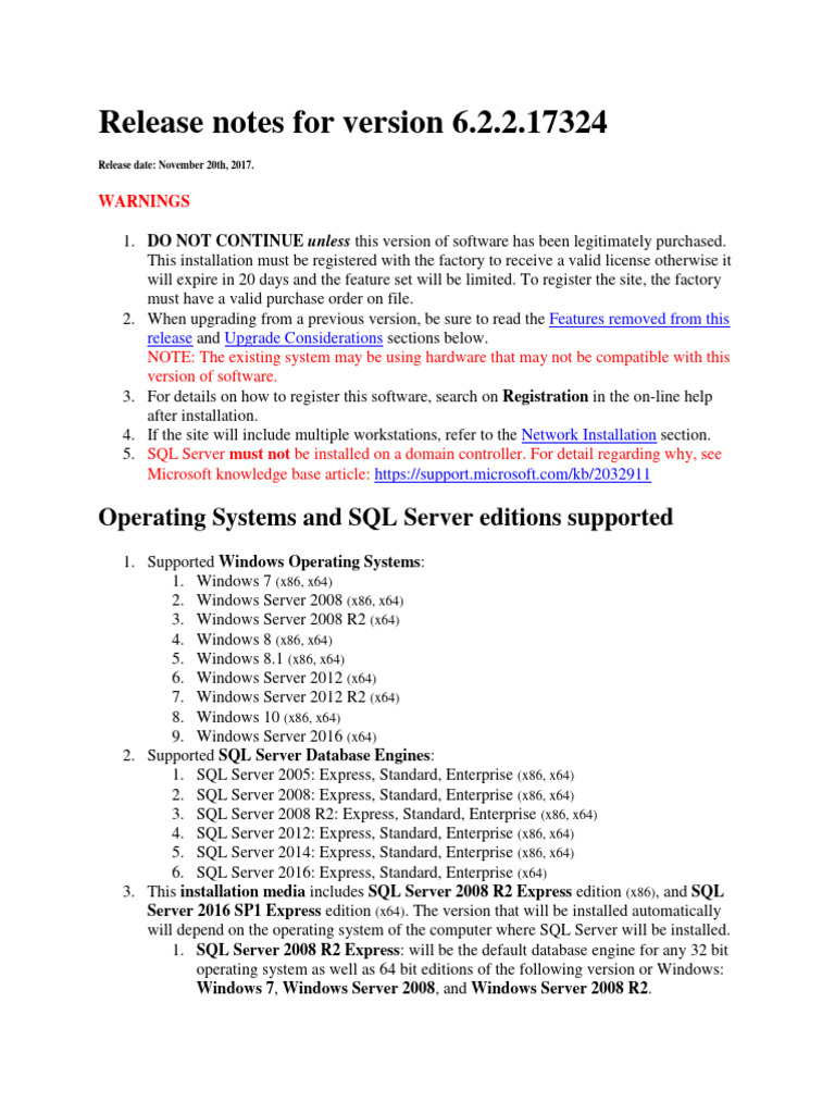 Release Notes 62217324 | PDF | Microsoft Windows | Windows Server 2008