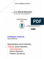 2.2 Training. Linear Regression