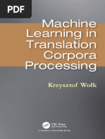 Machine Learning in Translation Corpora Processing