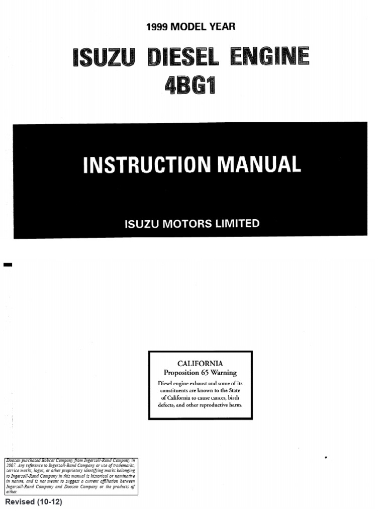 ISUZU ENGINE SERVICE MANUAL visual data 4