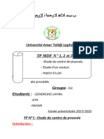 TP MDF #1, 2 Et 3: Université Amar Telidji Laghouat