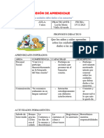 Sesión de Aprendizaje Cuidado de Los Animales