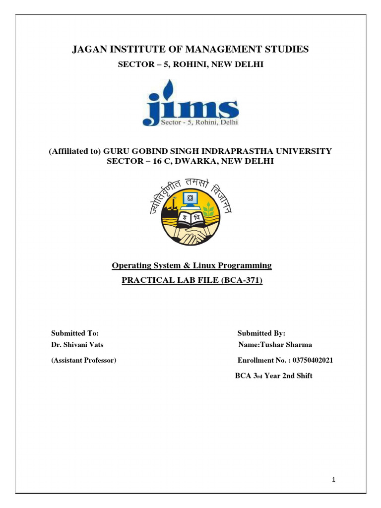 Operating System & Linux Lab File | PDF | Software Engineering ...