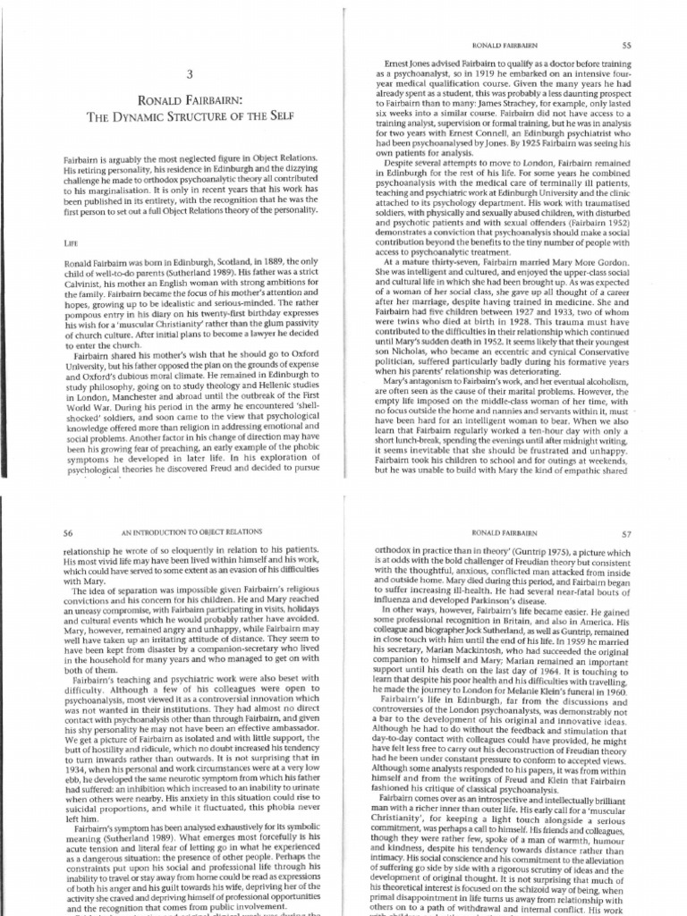 An Introduction To Object Relations 1997 Chap 3 | PDF | Id | Psychoanalysis