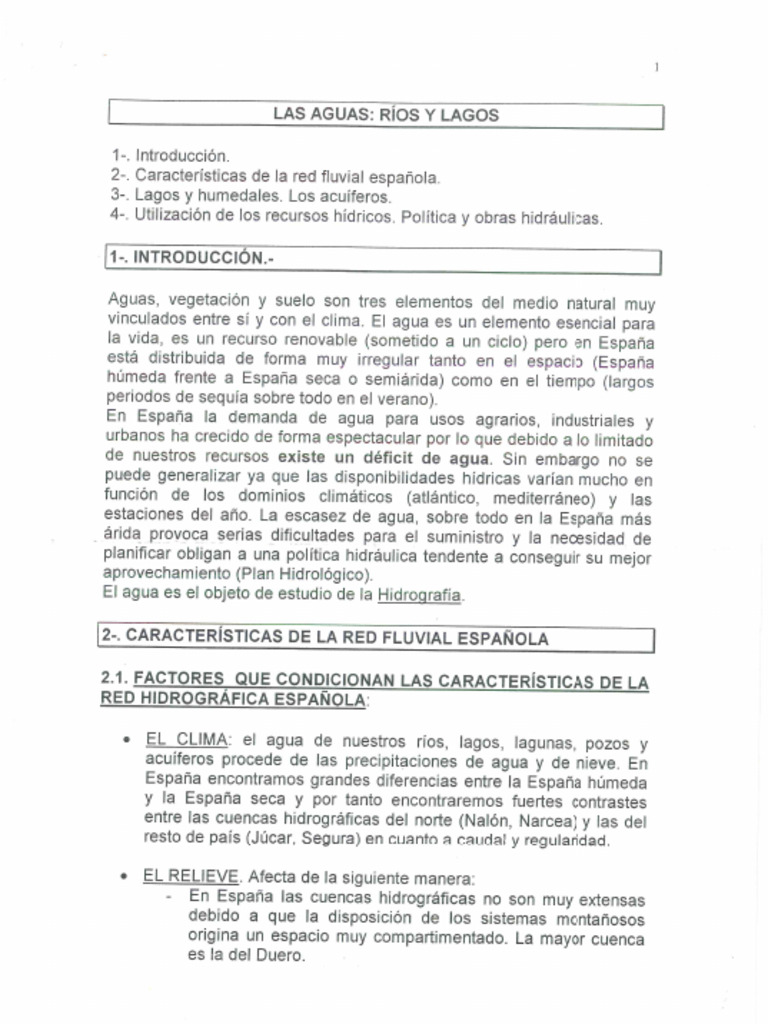 Las Aguas-Rios y Lagos | PDF