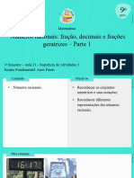 Aula 21 - Números Racionais - Fração - Decimais e Frações Geratrizes - Parte 1