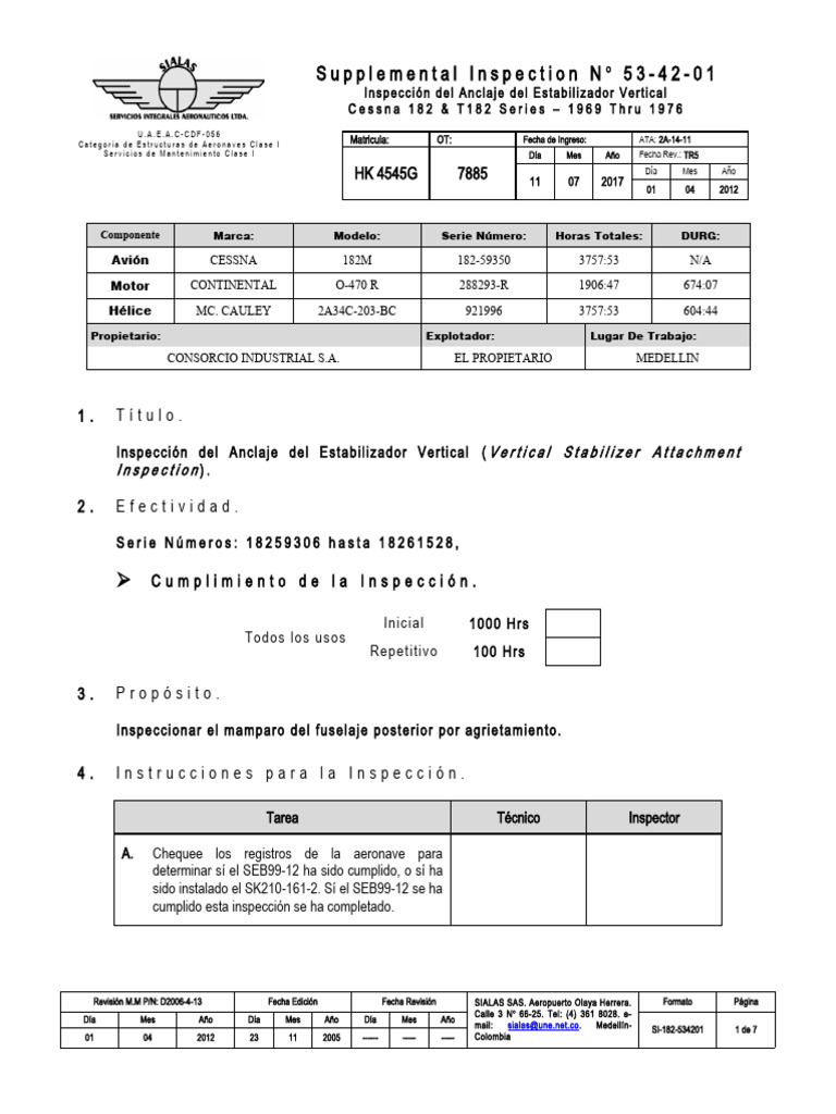 Supplemental Inspection 53 42 01 Pdf